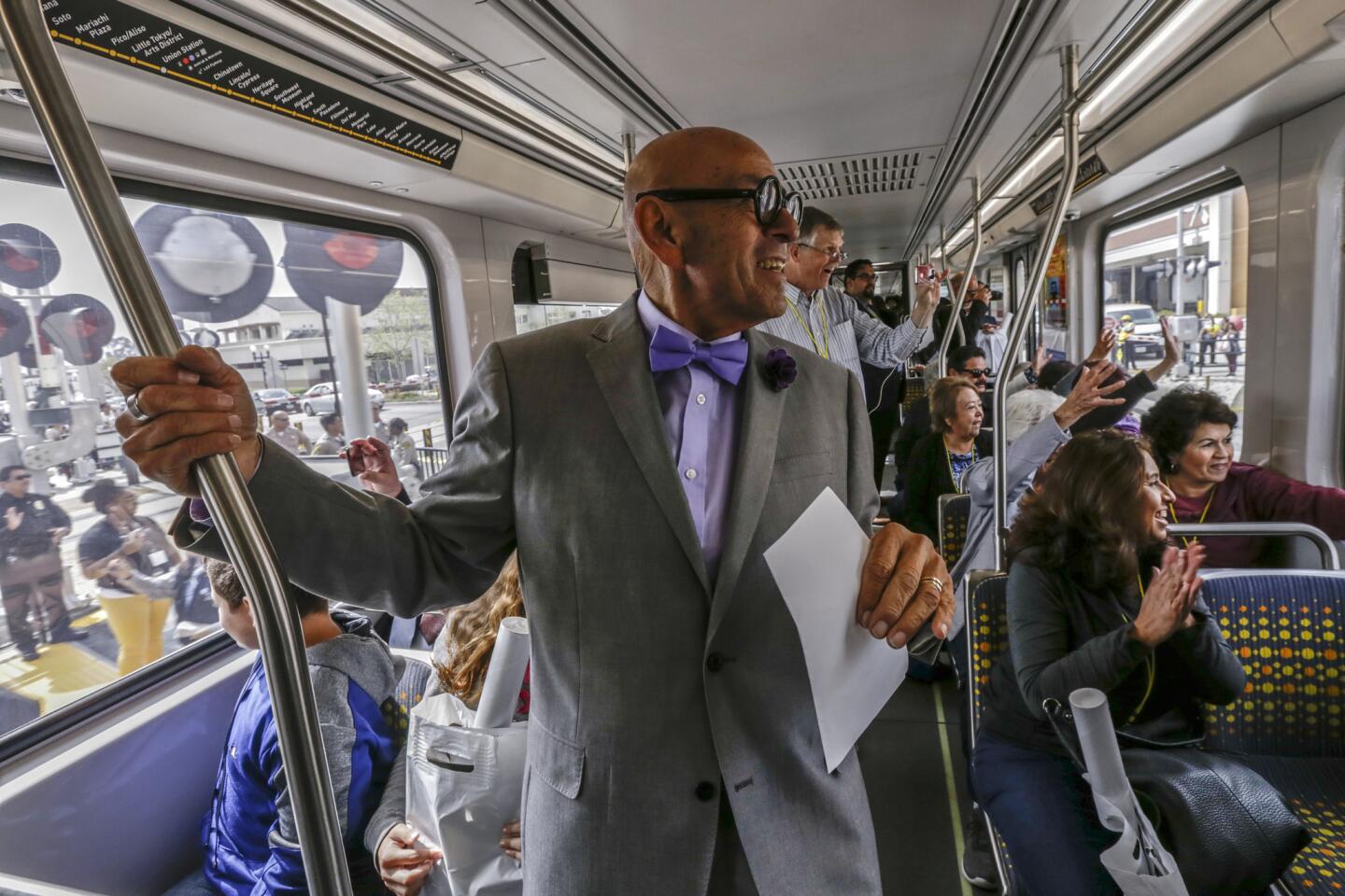 Thousands celebrate launch of the Gold Line extension through San ...