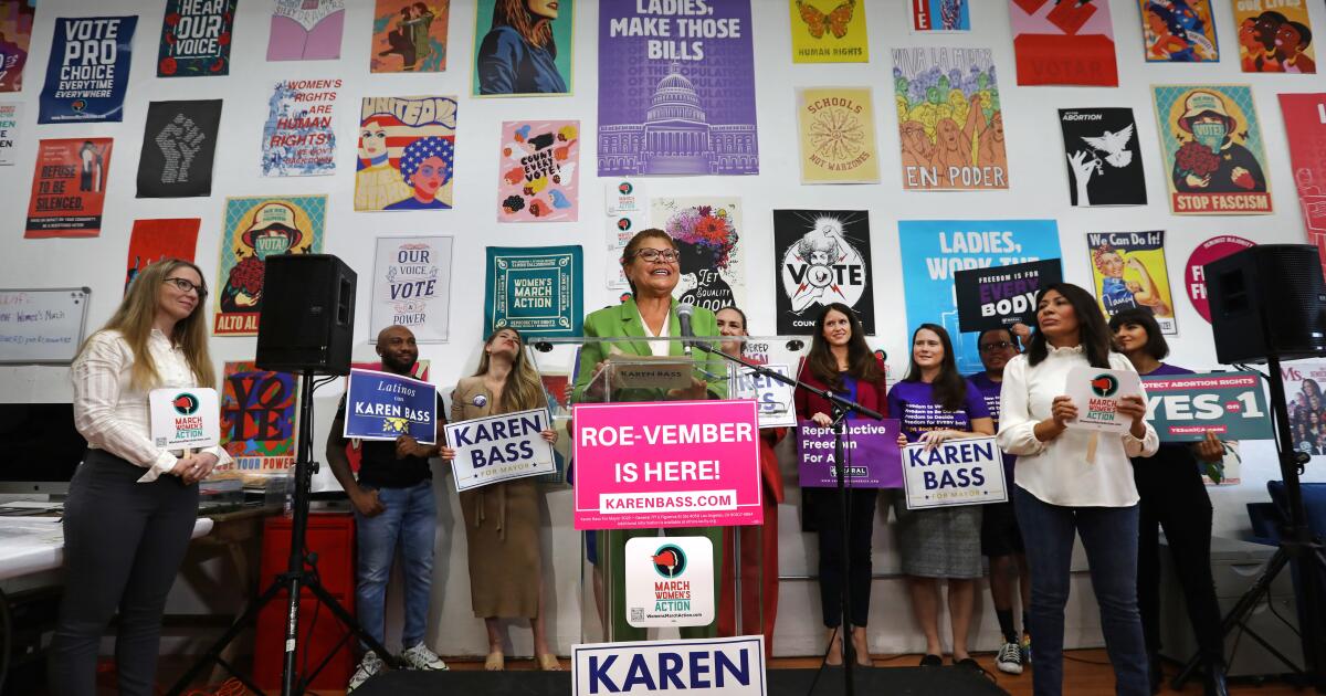 Karen Bass could be the first woman elected L.A. mayor - Los Angeles Times