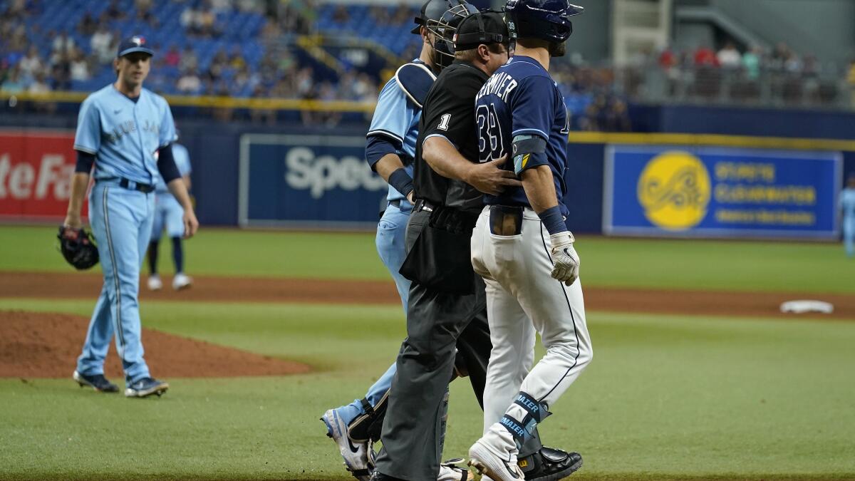 Kiermaier hit after scouting report flap; Rays to playoffs - The