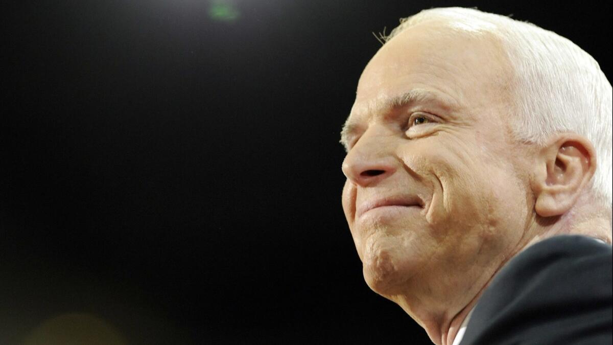 John McCain accepting the Republican nomination in 2008.