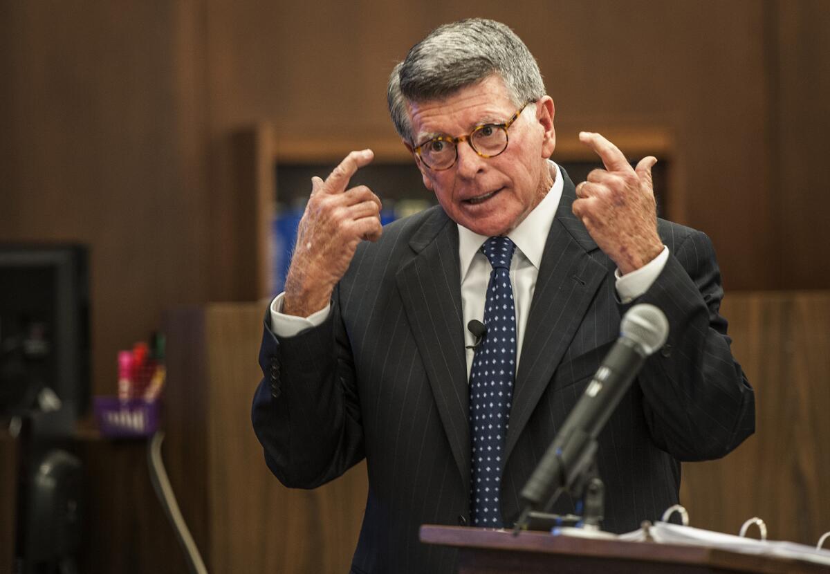 Defense attorney John Barnett in court.