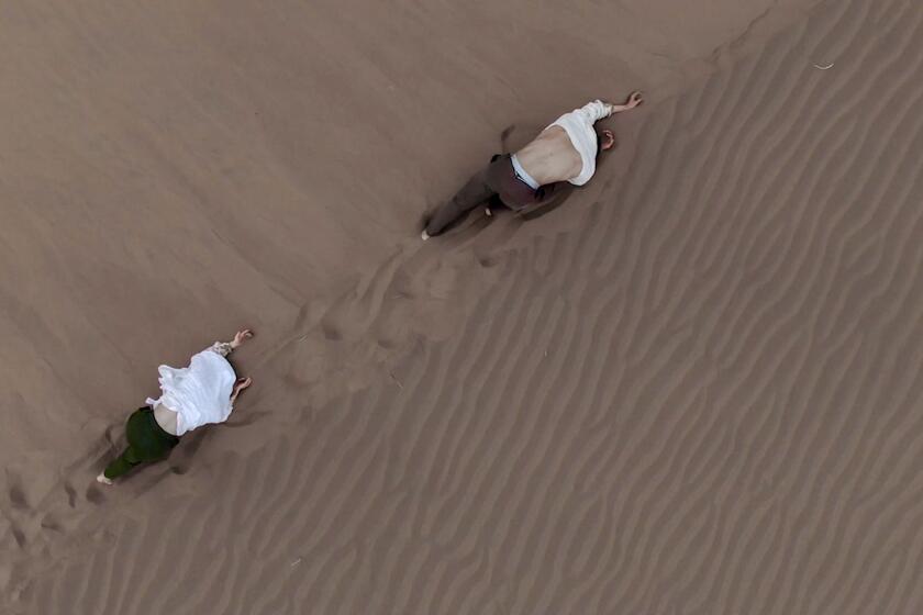 An image from Xin Liu's digital video "The White Stone," part of the Benton Museum of Art's exhibition "Open Sky."