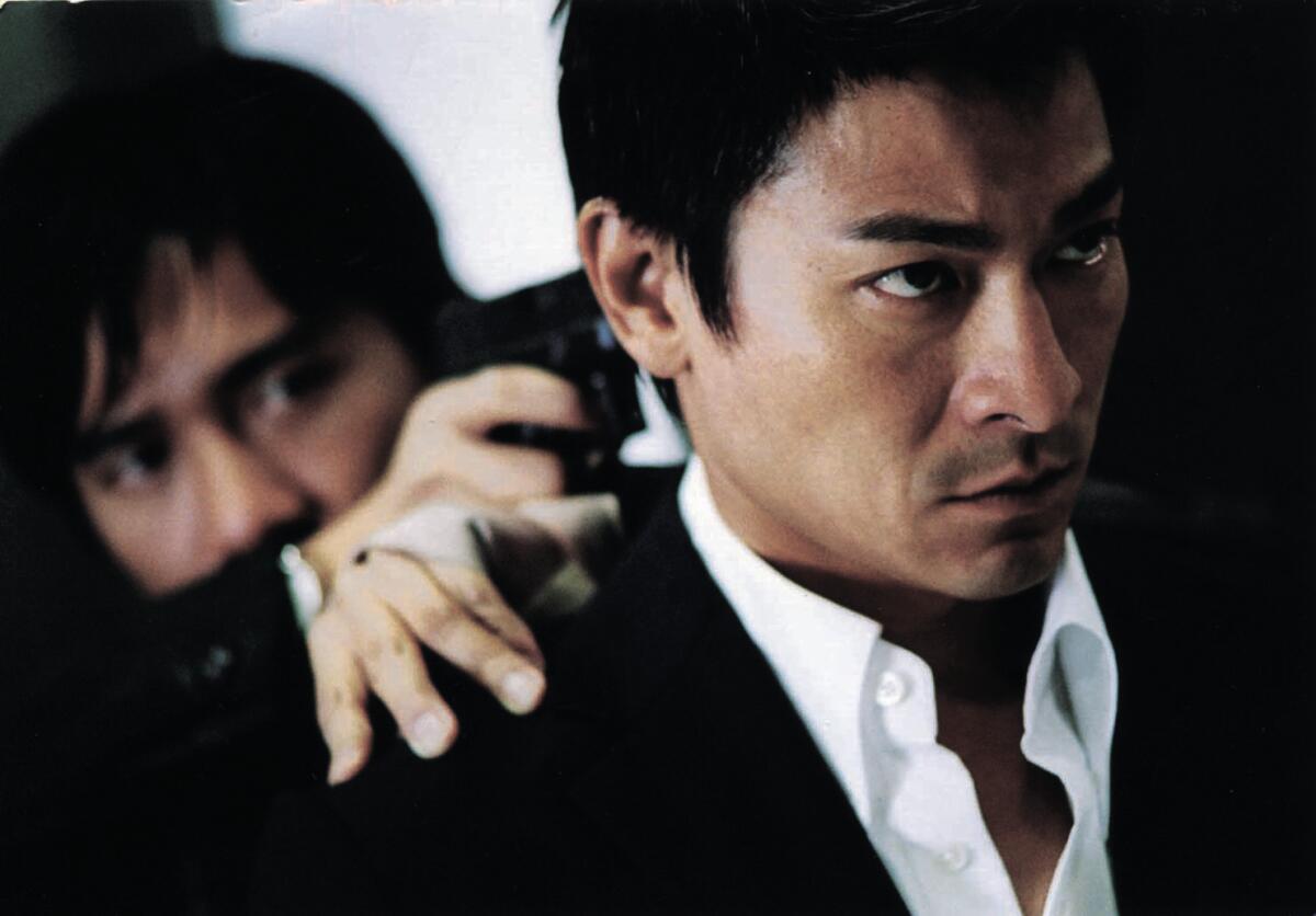 A scene from the movie "Infernal Affairs."