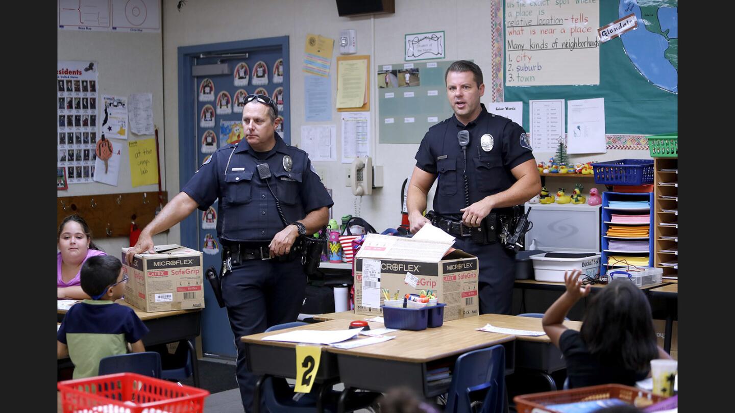 Photo Gallery: Cops for Kids brings Halloween treats and safety tips to Verdugo Woodlands Elementary School