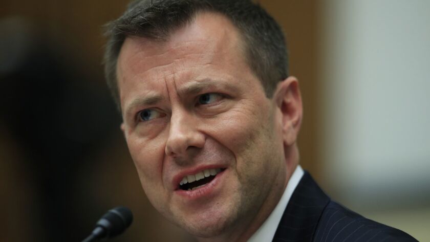 Then-FBI Deputy Assistant Director Peter Strzok testifies before a House hearing on July 12.
