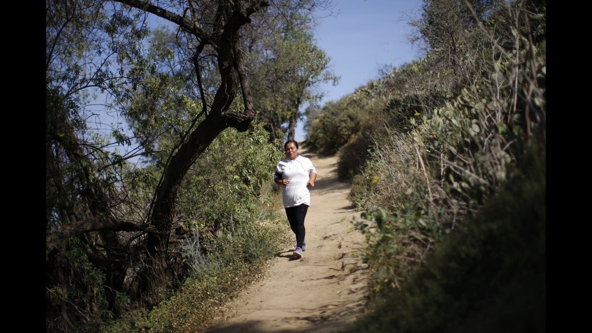 Dante's Trail in Kenneth Hahn park is challenging but runnable.