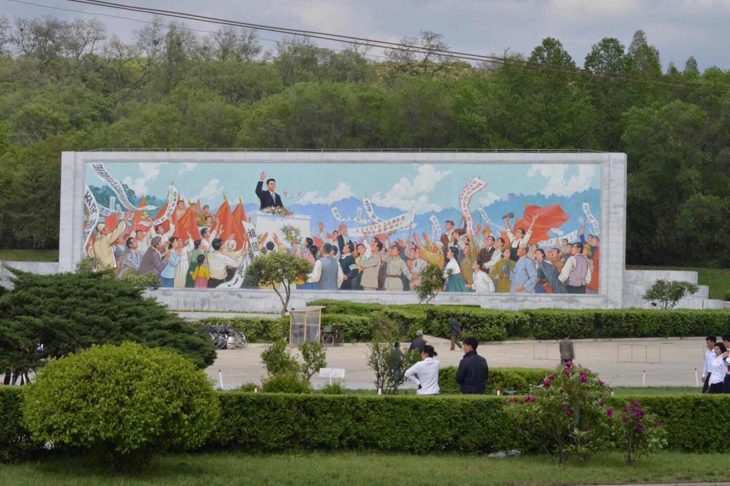 Mural near Kim Il Sung Stadium