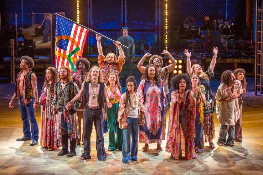The cast of "Hair, the American Tribal Love-Rock Musical" 