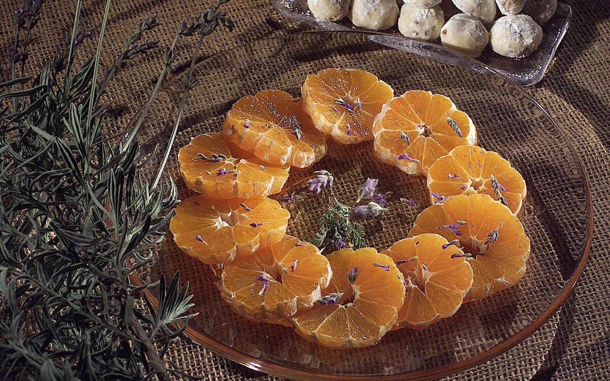 Mandarins With Lavender and Honey