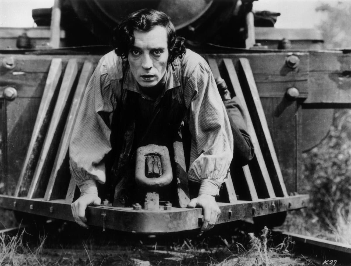 Buster Keaton from "The General" from 1927.