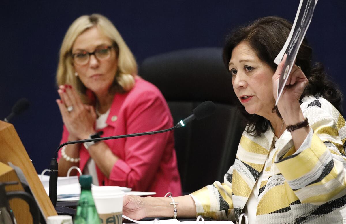 Los Angeles County Supervisors Hilda Solis and Kathryn Barger