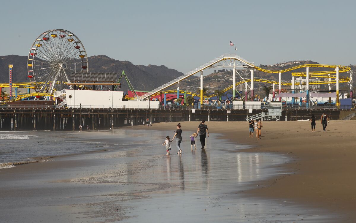 The Santa Monica Pier will be closed Thursday through Monday to discourage crowds and again on Jan. 23-24 and Jan. 30-31.