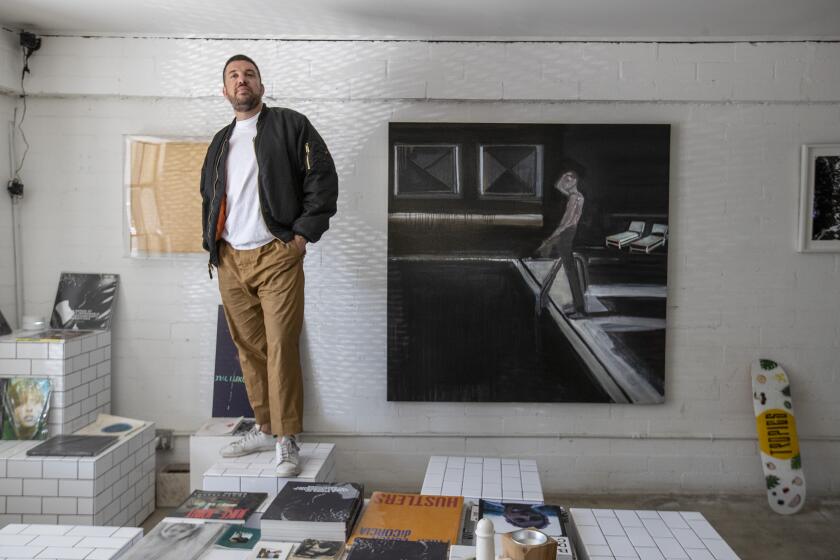 LOS ANGELES, CALIF. -- THURSDAY, OCTOBER 10, 2019: Daniel DeSure, founder of LA streetwear company Total Luxury Spa, sits for portraits at his company headquarters in Los Angeles, Calif., on Oct. 10, 2019. (Brian van der Brug / Los Angeles Times)