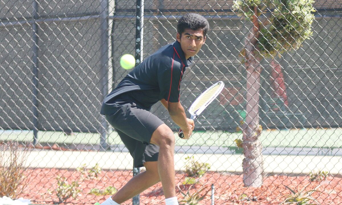 CCA senior Pramukh Shankar had dominating wins in both singles and doubles.