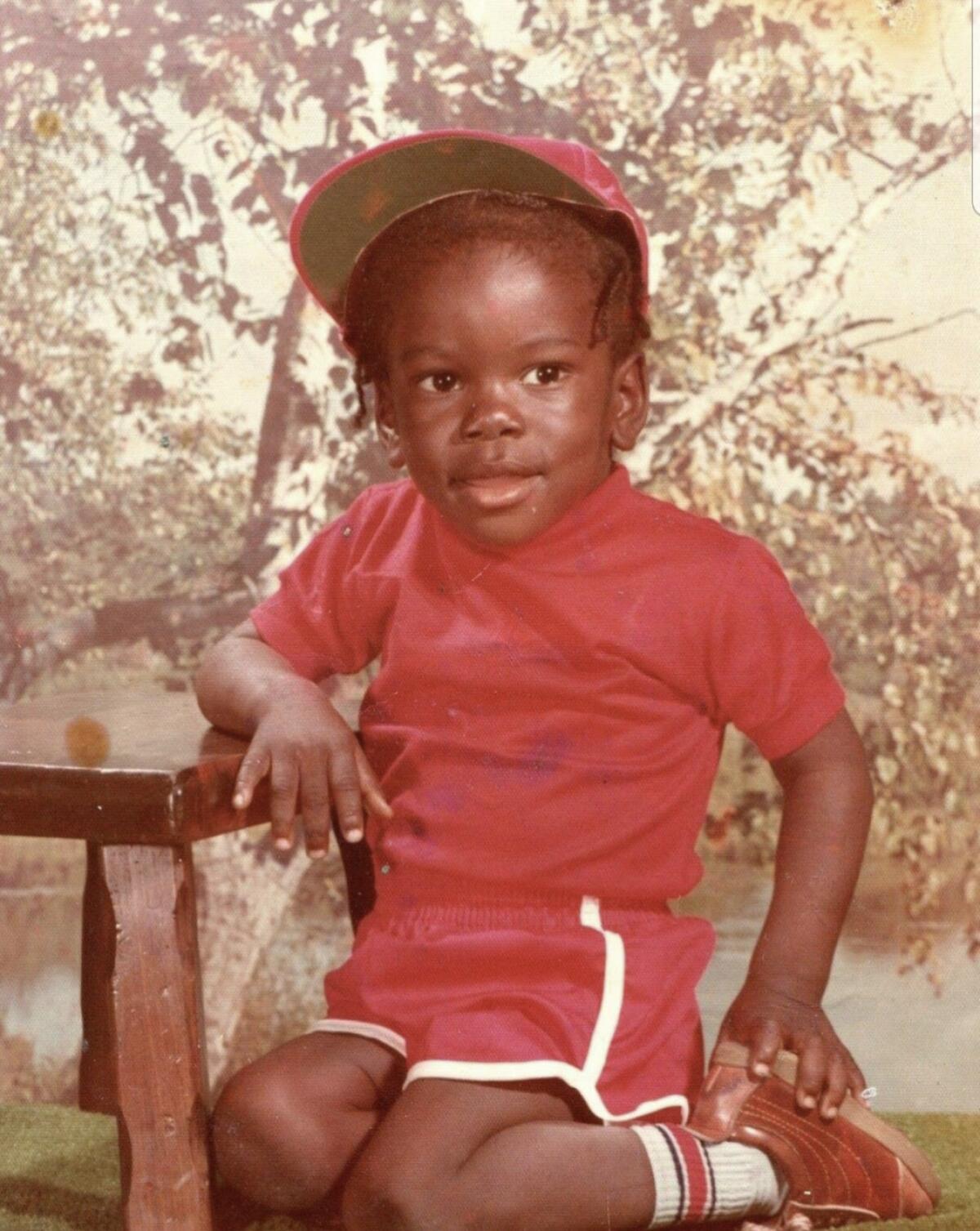A toddler photo of Ian Manuel around age 3 in Tampa, Florida. 