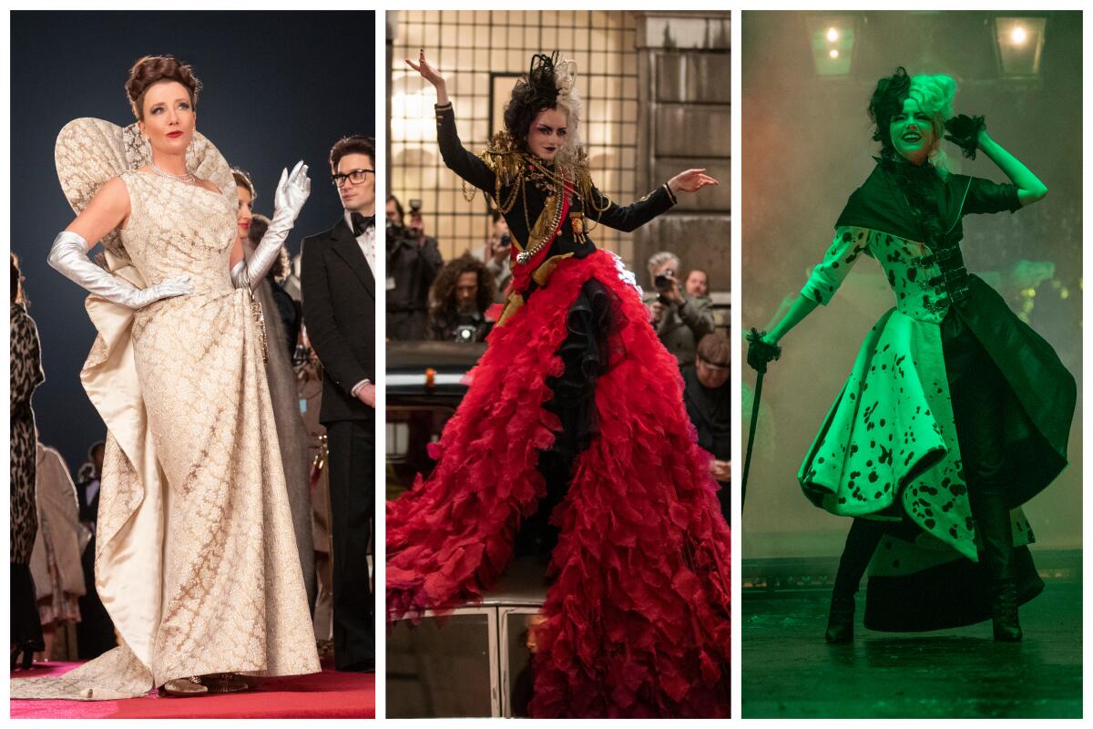 Cruella costumes - story behind Emma Stone & Emma Thompson's outfits