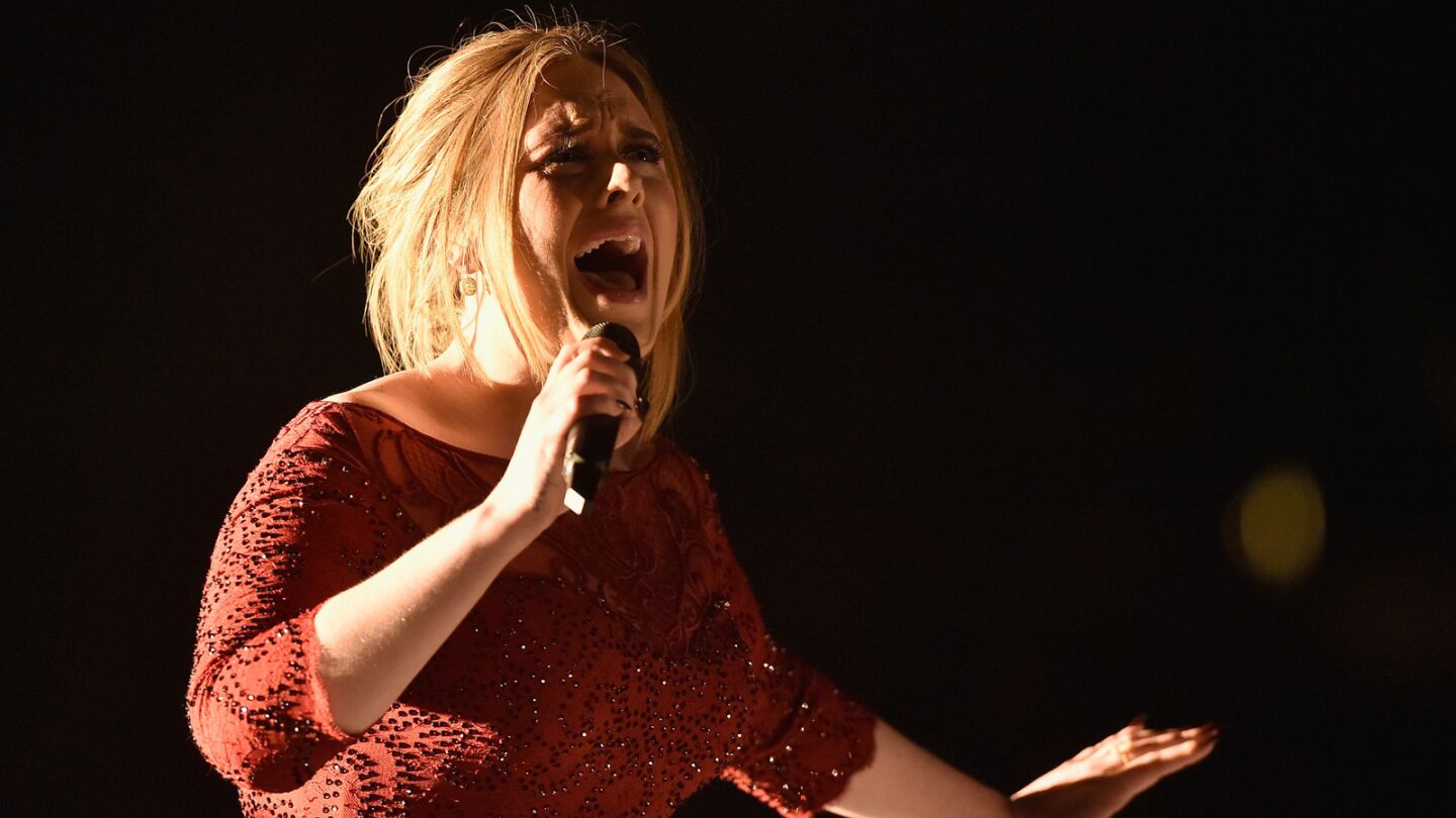 Adele takes the stage with a performance of her song "All I Ask."