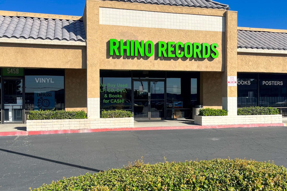 The exterior of Rhino Records.