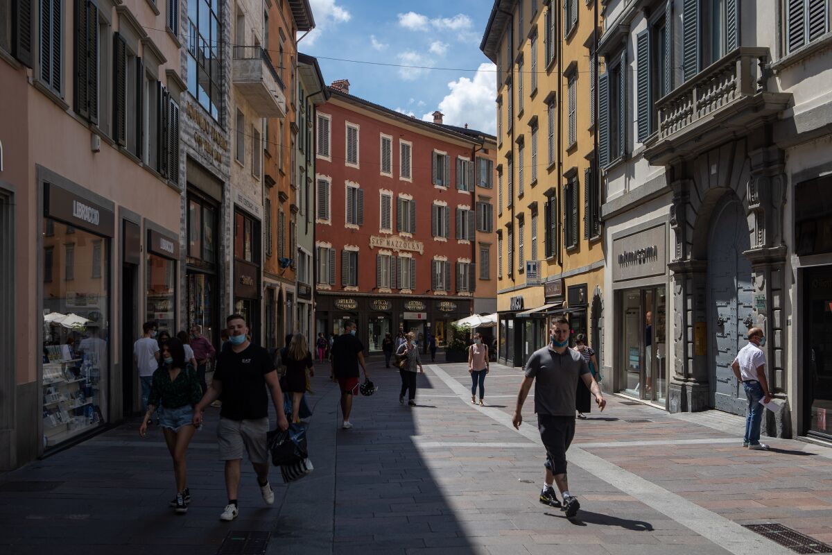 Life in Bergamo, Italy, is slowly returning to normal after the COVID-19 lockdown. 