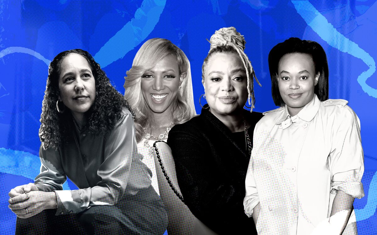 A photo illustration of directors Gina Prince-Bythewood, from left, Princess Monique, Kasi Lemmons and Numa Perrier.