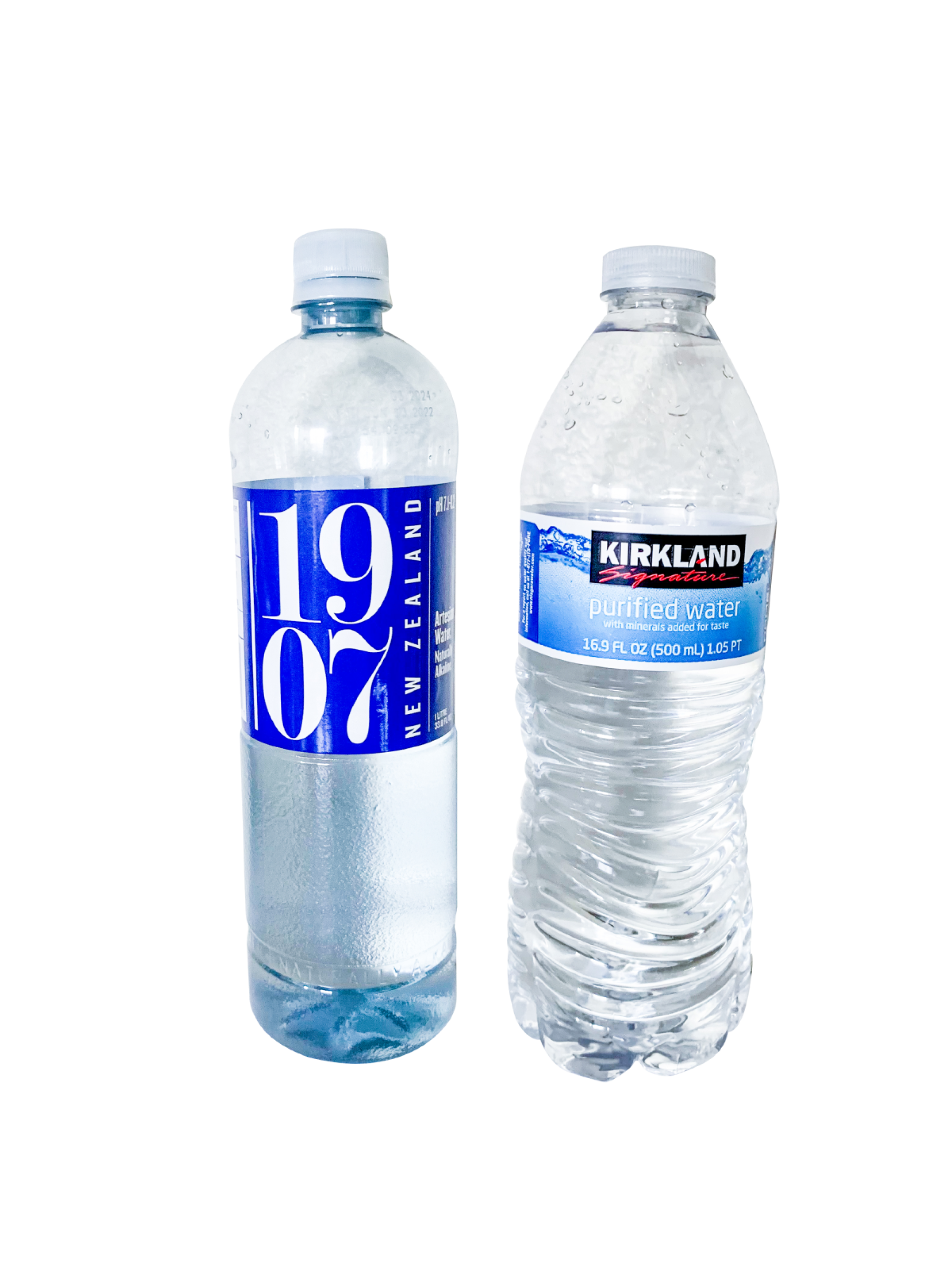 1907water and Kirkland Purified Water