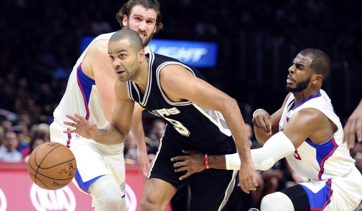 The Clippers will have home-court advantage in a first-round playoff matchup against Tony Parker and the Spurs.