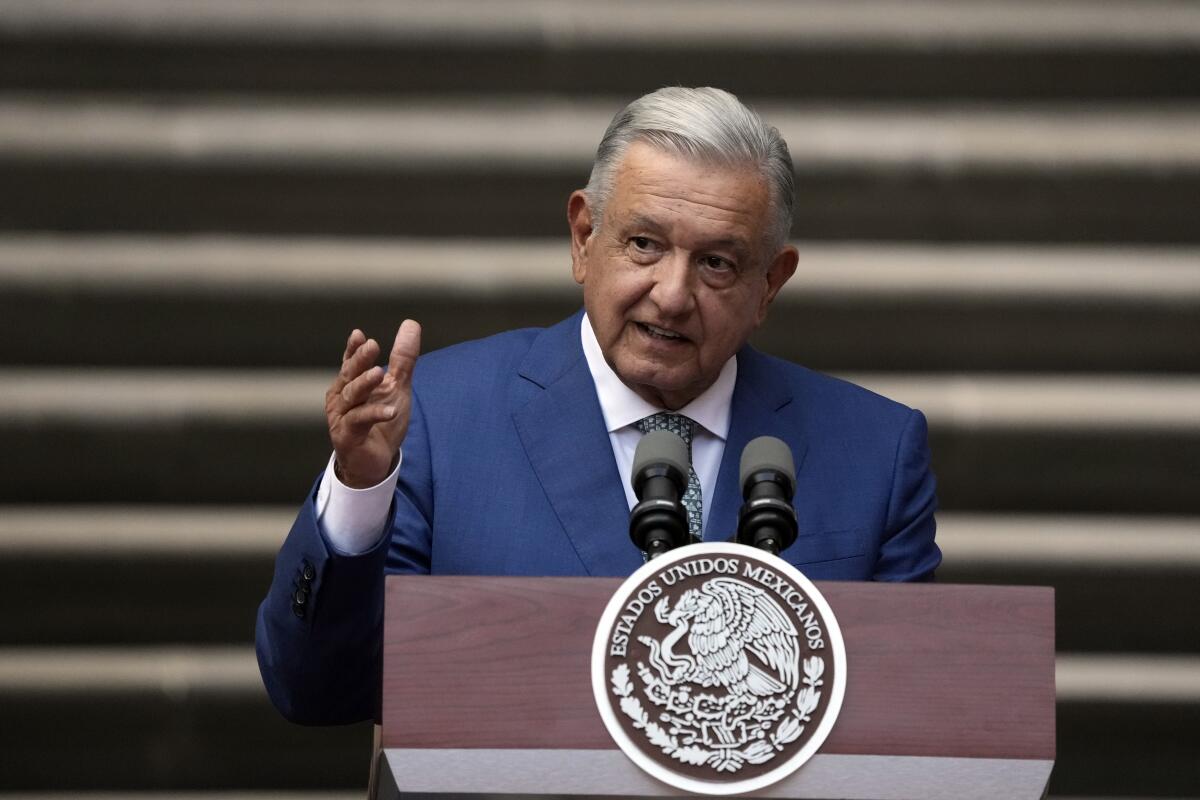 ARCHIVO - El presidente mexicano Andrés Manuel López Obrador 