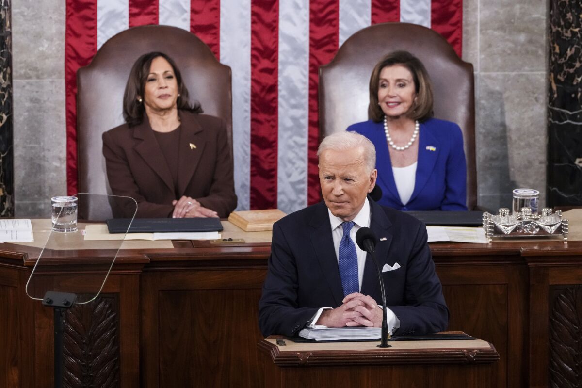 President Joe Biden delivers his first State of the Union address to a joint session of Congress.