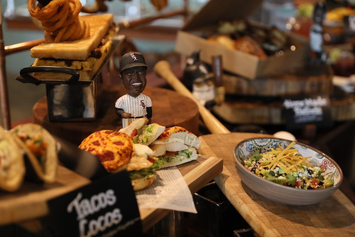 Media get a look at the fare being offered to White Sox fans during a trip to Guaranteed Rate Field on March 29, 2017.