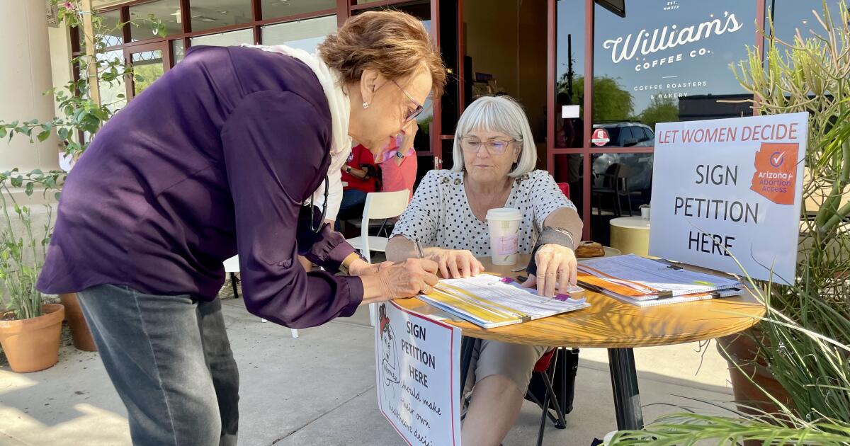 Column: Will abortion rights boost Biden and fellow Democrats? Arizona offers a test case Column: Will abortion rights boost Biden and fellow Democrats? Arizona offers a test case