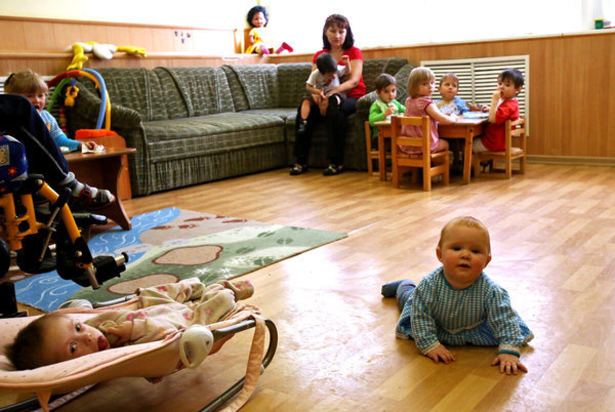 Staffers care for about 75 children at Baby Home No. 13, a cheerful, well-tended facility.