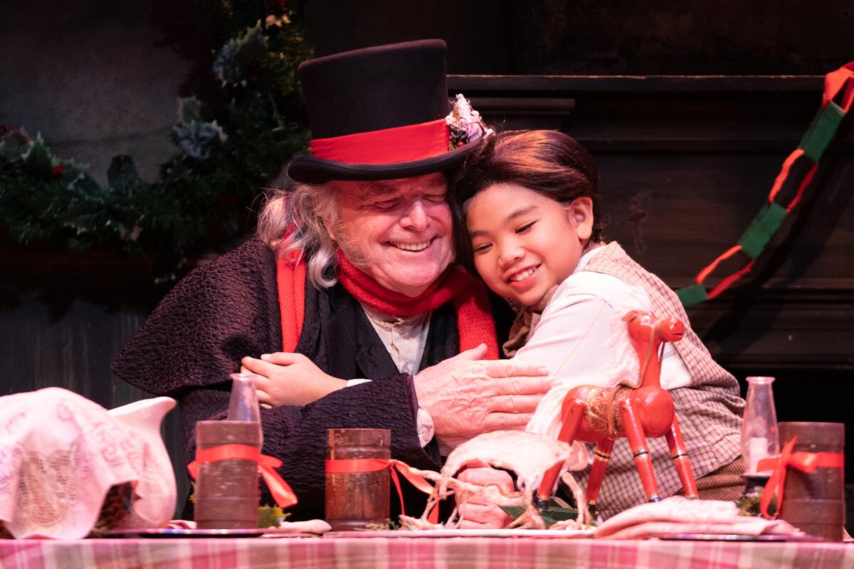 Richard Doyle and Julia Ner in South Coast Repertory’s 2022 production of "A Christmas Carol." 