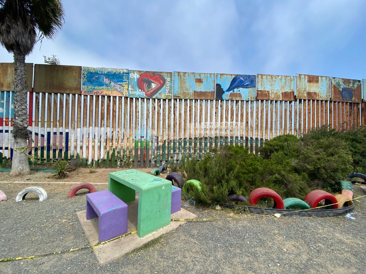 View of Friendship Park from Playas de Tijuana in August 2020.