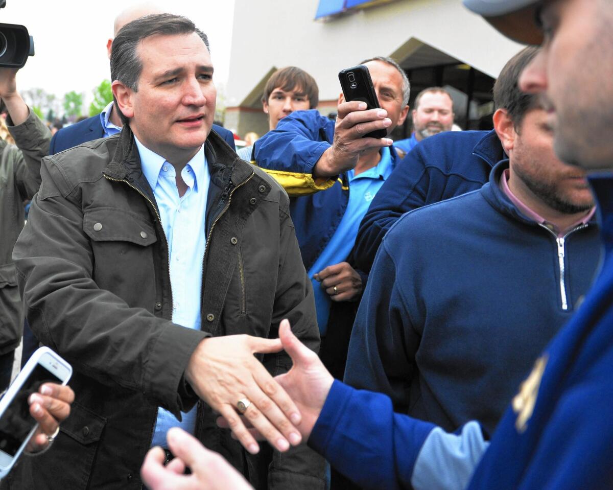 Ted Cruz on the campaign trail.