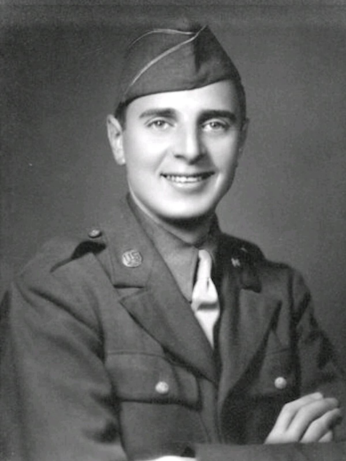 Sidney Walton as a U.S. Army infantryman during World War II.