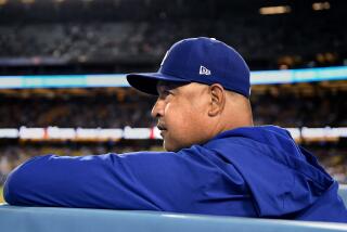 Los Angeles, California October 3 2022-Dodgers manager Dave Roberts during a recent game.