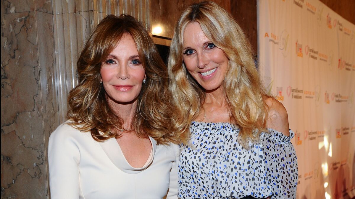 Alana Stewart and Jaclyn Smith arrives at the Farrah Fawcett Foundation Presents 1st Annual Tex-Mex Fiesta at Wallis Annenberg Center for the Performing Arts on September 9, 2015 in Beverly Hills, California.