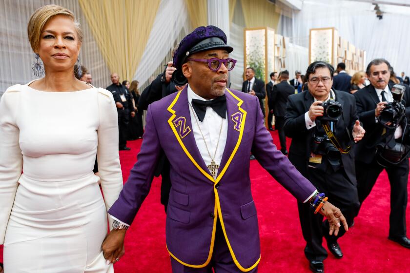 HOLLYWOOD, CA – February 9, 2020: Tonya Lewis Lee and Spike Lee arriving at the 92nd Academy Awards on Sunday, February 9, 2020 at the Dolby Theatre at Hollywood & Highland Center in Hollywood, CA. (Al Seib / Los Angeles Times)