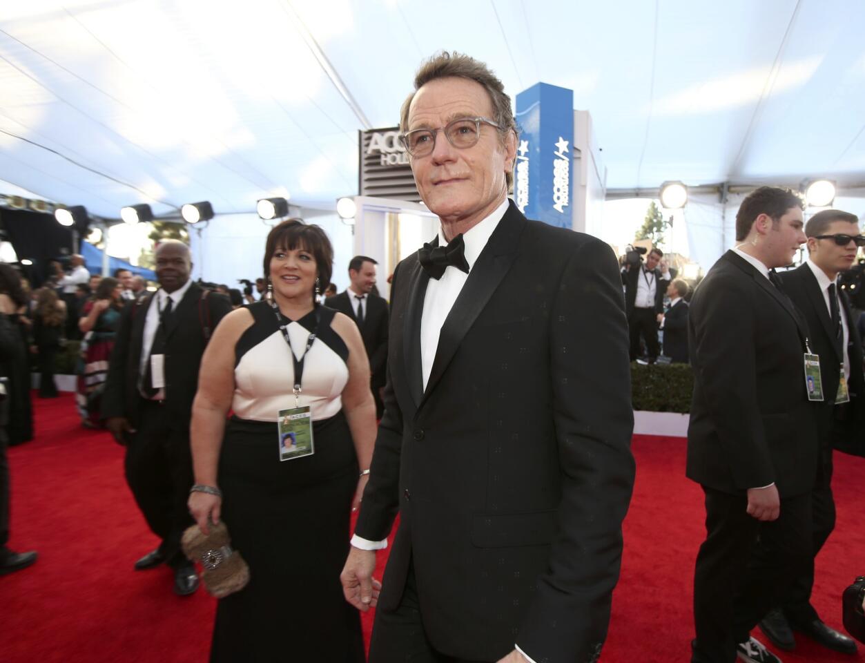 Actor Bryan Cranston arrives at the 23rd Screen Actors Guild Awards in Los Angeles