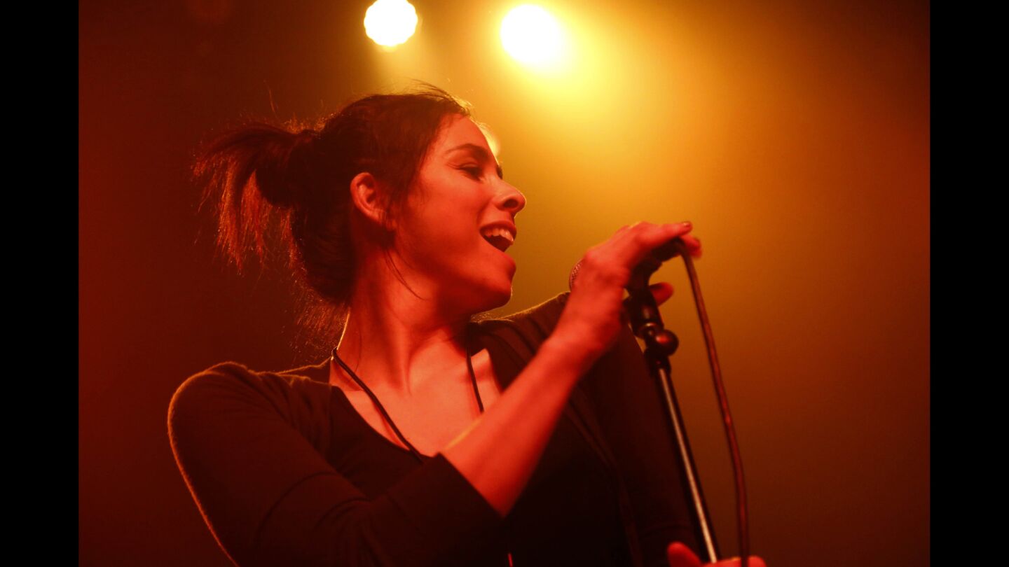 Sarah Silverman performs a rocking version of "Go Your Own Way" at the Fonda.