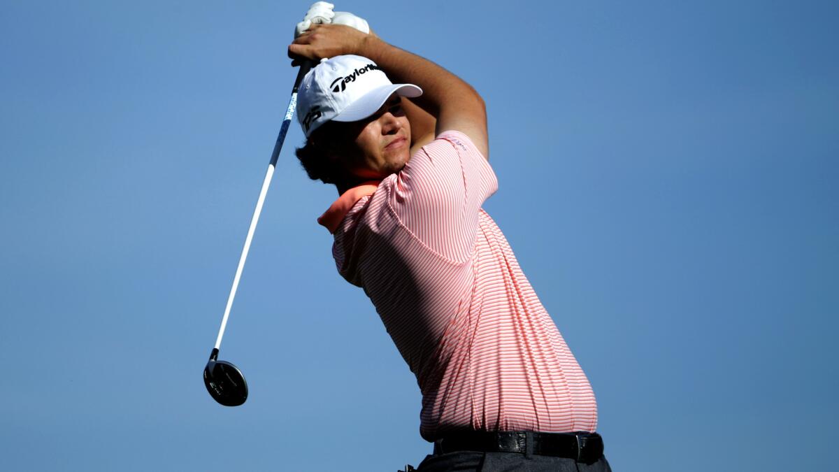 Beau Hossler tees off during the first round of the CareerBuilder Challenge at La Quinta Country Club on Thursday.