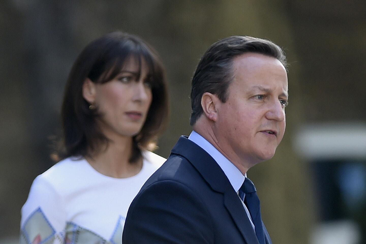 Prime Minister David Cameron Leaving Downing Editorial Stock Photo