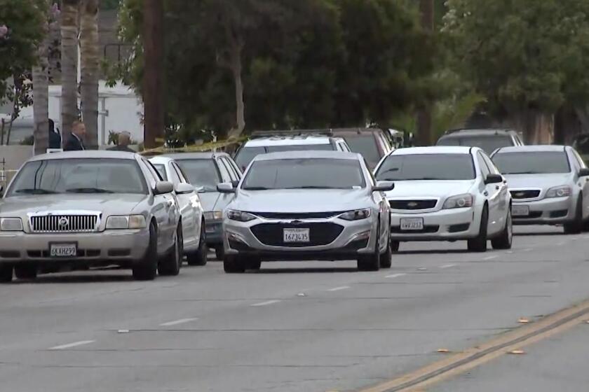 The search is on for a suspect who fatally shot a woman and a child during a suspected domestic dispute at a home in Baldwin Park Sunday night.