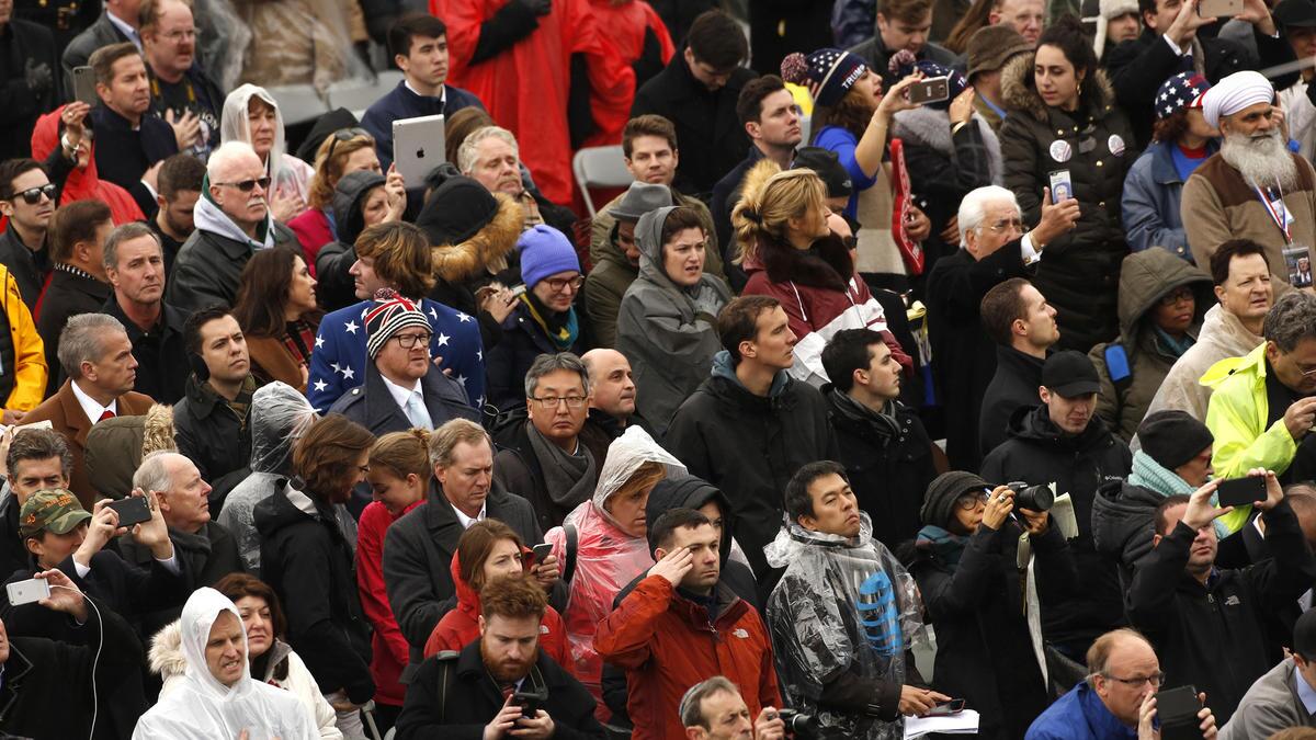 The crowd at the inauguration today.