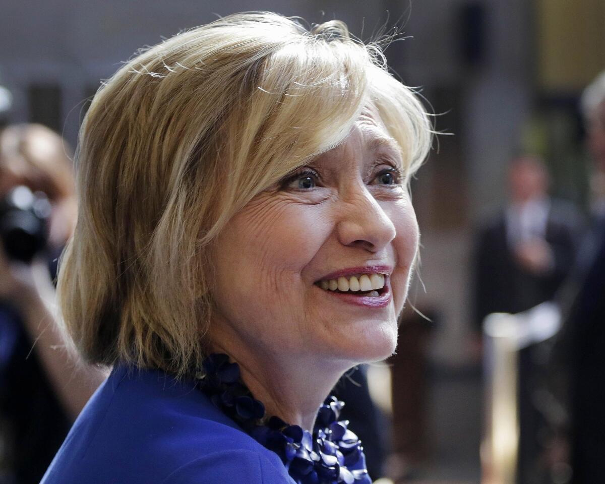Democratic presidential candidate Hillary Rodham Clinton in New York last month.