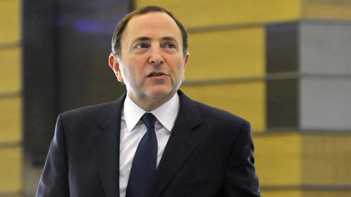 NHL Commissioner Gary Bettman says hockey in Southern California will continue to have great moments.