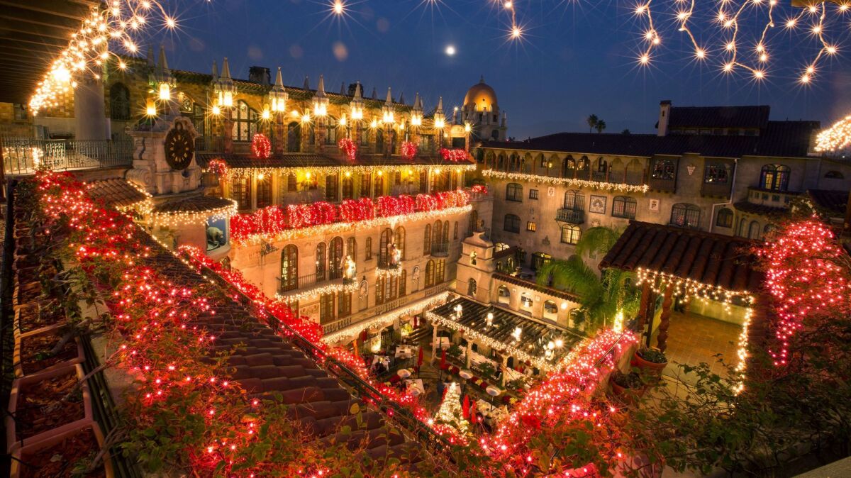 Los Angeles residents might want to hold off on lighting up their homes as much as Riverside's Mission Inn Hotel & Spa does every year.