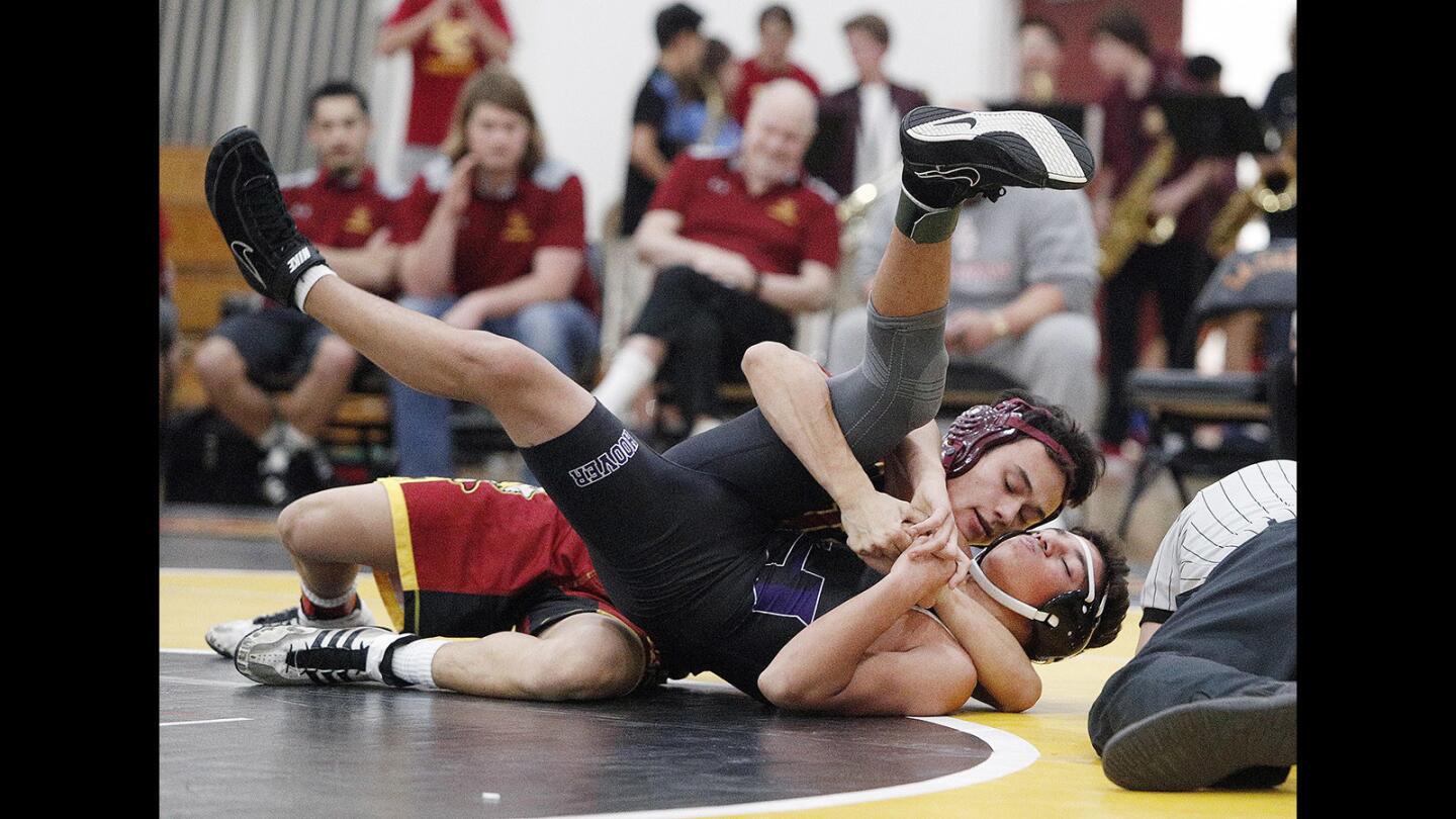 Photo Gallery: La Canada vs. Hoover in rival Rio Hondo League wrestling