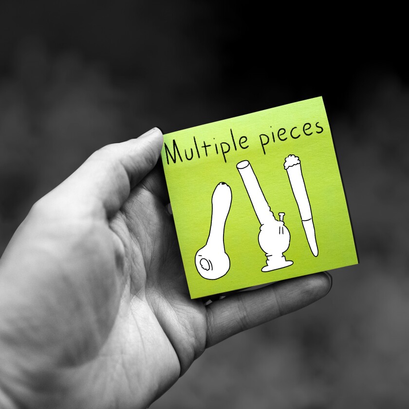 Post-it note that says "Multiple pieces"