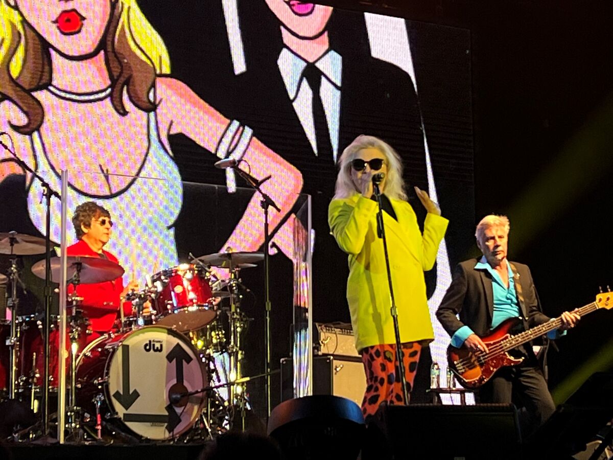 Debbie Harry, center, and Blondie at Humphreys, May 2022